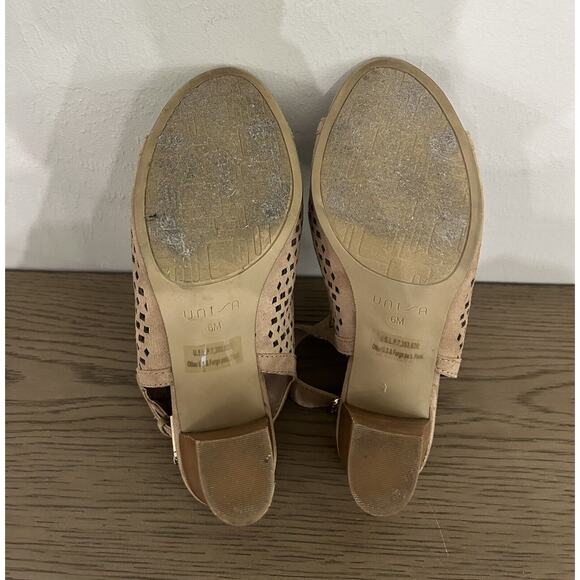 Unisa Ungaila Tan Faux Leather Heeled Slingback Open Toe Sandals Womens 6M - Picture 5 of 6